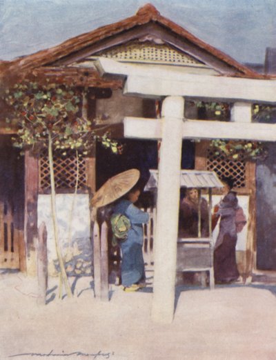 日当たりの良い寺院 作： Mortimer Ludington Menpes